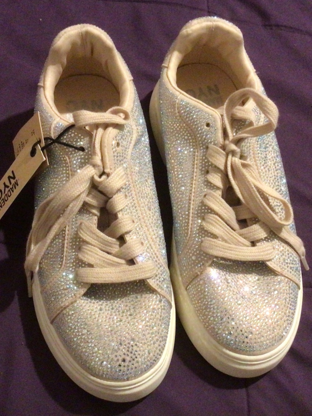 NWT Madden NYC Rhinestone Tennis Shoes Size 8